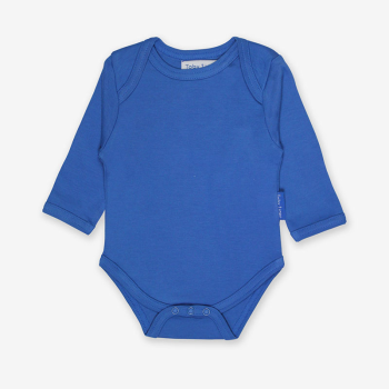 Image showing the Basic Organic Cotton Long Sleeved Bodysuit, 3 - 6 Months, Blue product.