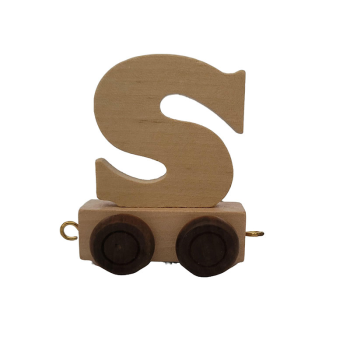 Image showing the Natural Wooden Letter S, Natural product.