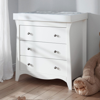 Image showing the Clara Chest of Drawers With Changing Unit, White product.