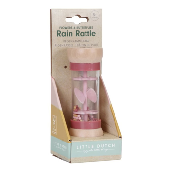 Image showing the Flowers & Butterflies Rain Rattle, Pink product.