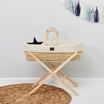 Image showing the Moses Basket Static Stand, Natural product.