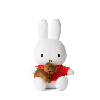 Image showing the Miffy with Snuffy Sitting Soft Toy, 33cm, White product.