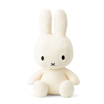 Image showing the Miffy Corduroy Soft Toy, 50cm, White product.