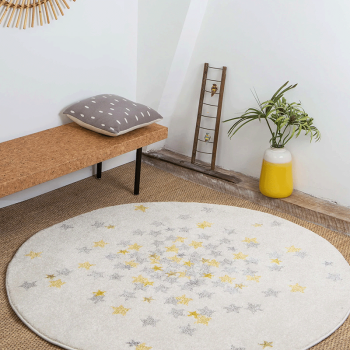 Image showing the Nova Round Rug, 120 x 120cm, Yellow product.