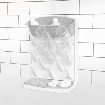 Image showing the Baby Bottle Drying Rack, Grey product.