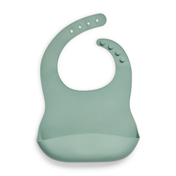 Image showing the Silicone Bib, Ash Green product.