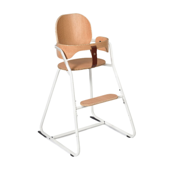 Image showing the Tibu Modern High Chair with Guard, White Frame product.