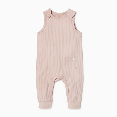 Image showing the Ribbed Romper, 3 - 6 Months, Blush product.