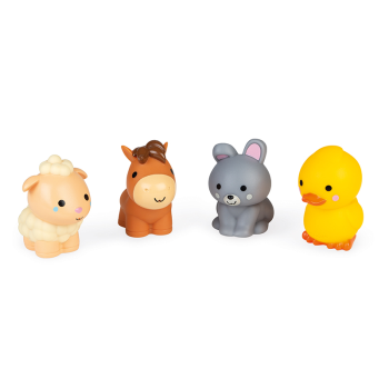 Image showing the Pack of 4 Animal Squirters Bath Toys, Multi product.