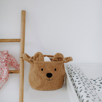 Image showing the Teddy Basket Small, Brown product.