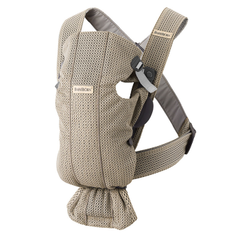 Image showing the Mini Baby Carrier, 3D Mesh, Grey Beige product.