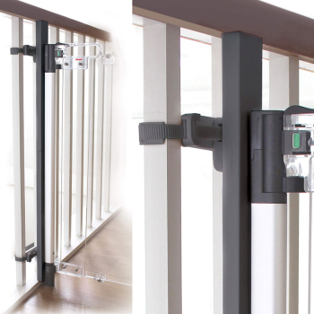 Image showing the Universal Stairpost Fitting Kit for Safety Gates, Dark Grey product.