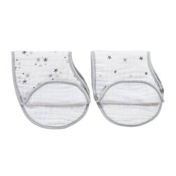Image showing the Boutique Pack of 2 Cotton Burpy Bibs, 57 x 28cm, Twinkle product.