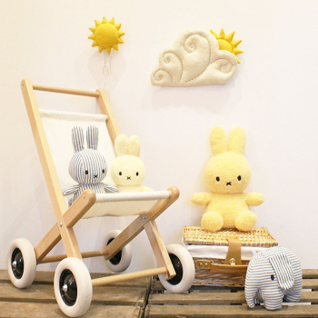 Image showing the Cloud & Sun Felt Wall Decoration, Cream product.