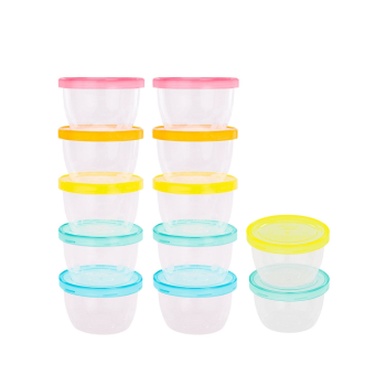 Image showing the Badabowls Set of 12 Baby Food Storage Containers, Multi product.