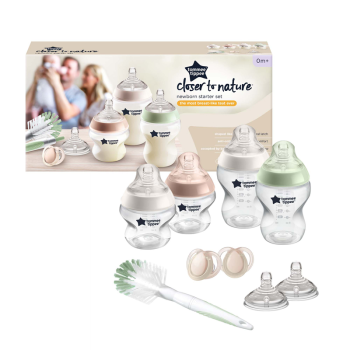 Image showing the Closer to Nature 9 Piece Baby Bottle Starter Kit, Multi product.