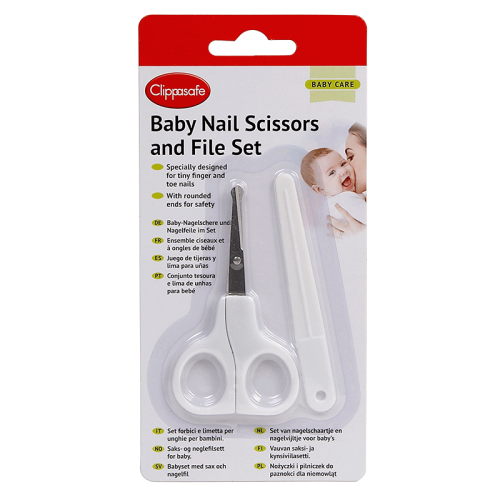 Image showing the Baby Nail Scissors & File Set, White product.