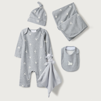 Image showing the Sleepy Sheep Gift Set, 0 - 3 Months, Grey product.