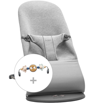 Image showing the Bliss Bouncer & Pastel Toy Bundle, Light grey product.