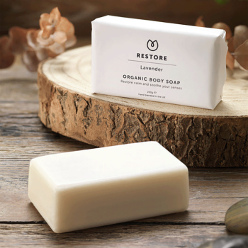 Image showing the Restore Organic Body Soap - Lavender, 200g product.
