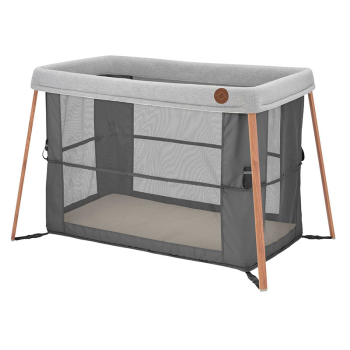 Image showing the Iris Travel Cot, Essential Graphite product.