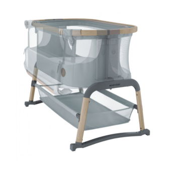 Image showing the Iora Air Bedside Crib, Beyond Grey product.