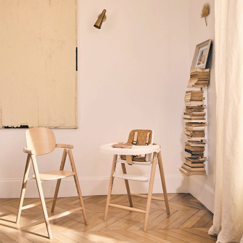 Image showing the Tobo Wooden High Chair, Natural product.