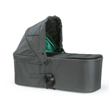 Image showing the Indie Twin Eco Carrycot with Recycled Materials, Dawn Grey product.