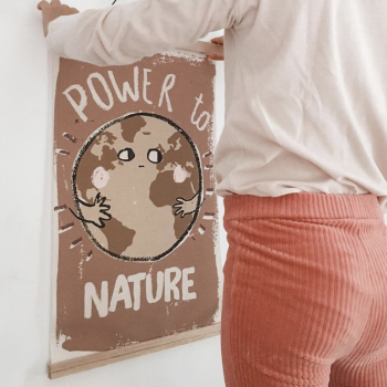 Image showing the World Poster Print, 50 x 70cm, Brown product.