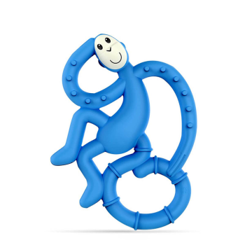 Image showing the Mini Monkey Teething Toy, Blue product.