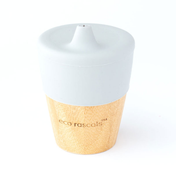 Image showing the Bamboo Cup with Silicone Feeder, 190ml, Grey product.