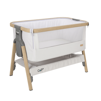 Image showing the CoZee Bedside Crib, Oak/Sterling Silver product.