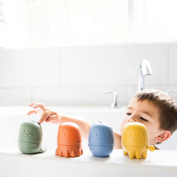 Image showing the Pack of 4 Interchangable Bath Toys, Contemporary product.