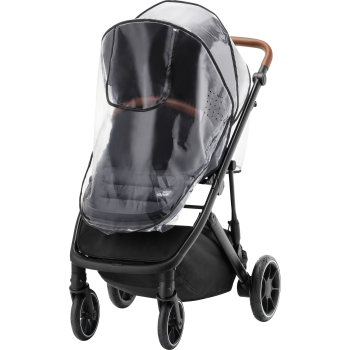 Image showing the Strider M 2 in 1 Pushchair Rain Cover, Clear product.