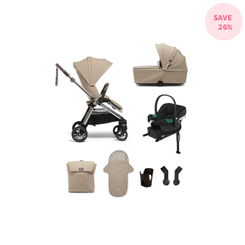 Image showing the Strada 8 Piece Complete Travel System Bundle incl. Cybex Baby Car Seat, Pebble product.
