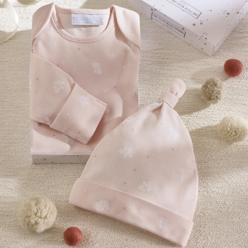 Image showing the Elephant New Arrival Gift Set, 3 - 6 Months, Pink product.