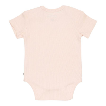 Image showing the Flowers & Butterflies Short Sleeve Ribbed Bodysuit, 3 - 6 Months, Pink product.