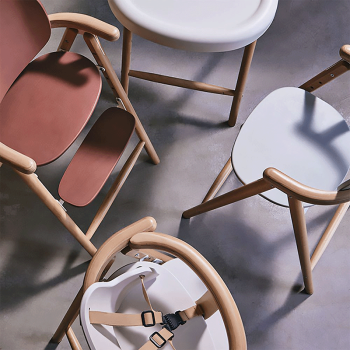 Image showing the Tobo Wooden High Chair, Bois de Rose product.