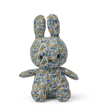 Image showing the Miffy Sitting Ditsy Flower Soft Toy, 23cm, Green product.