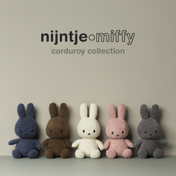 Image showing the Miffy Corduroy Soft Toy, 23cm, White product.