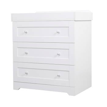 Image showing the Rio Chest of Drawers with Changing Unit, White product.