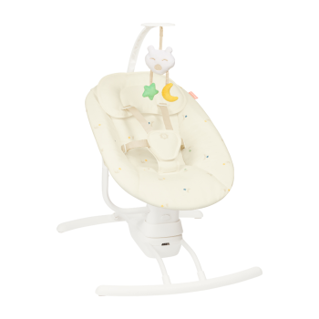 Image showing the Lateral Baby Swing with Remote, Cream product.