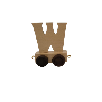 Image showing the Natural Wooden Letter W, Natural product.