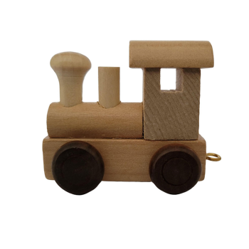 Image showing the Natural Wooden Train, Natural product.