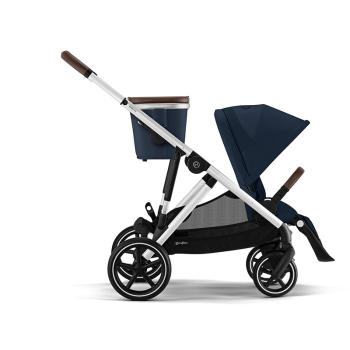Image showing the Gazelle S Single to Double Pushchair, Silver/Ocean Blue product.
