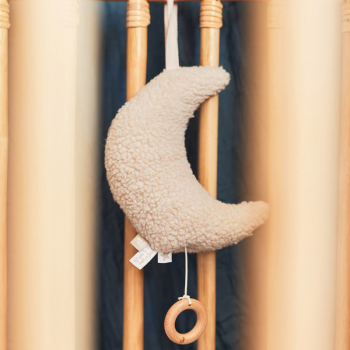 Image showing the Musical Pull Soft Toy Moon, Nougat product.