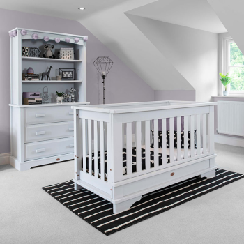 Image showing the Eton Convertible Plus? 3 Piece Nursery Furniture Set, White product.
