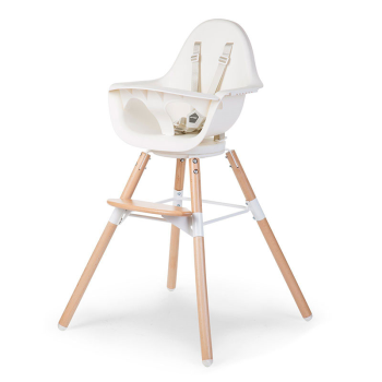 Image showing the Evolu One.80° High Chair with 180° Swivel Function, White product.