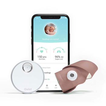 Image showing the Smart Sock 3 Smart Baby Monitor, Dusty Rose product.