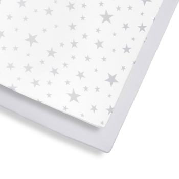 Image showing the Pack of 2 Cot & Cot Bed Fitted Sheets, Star product.